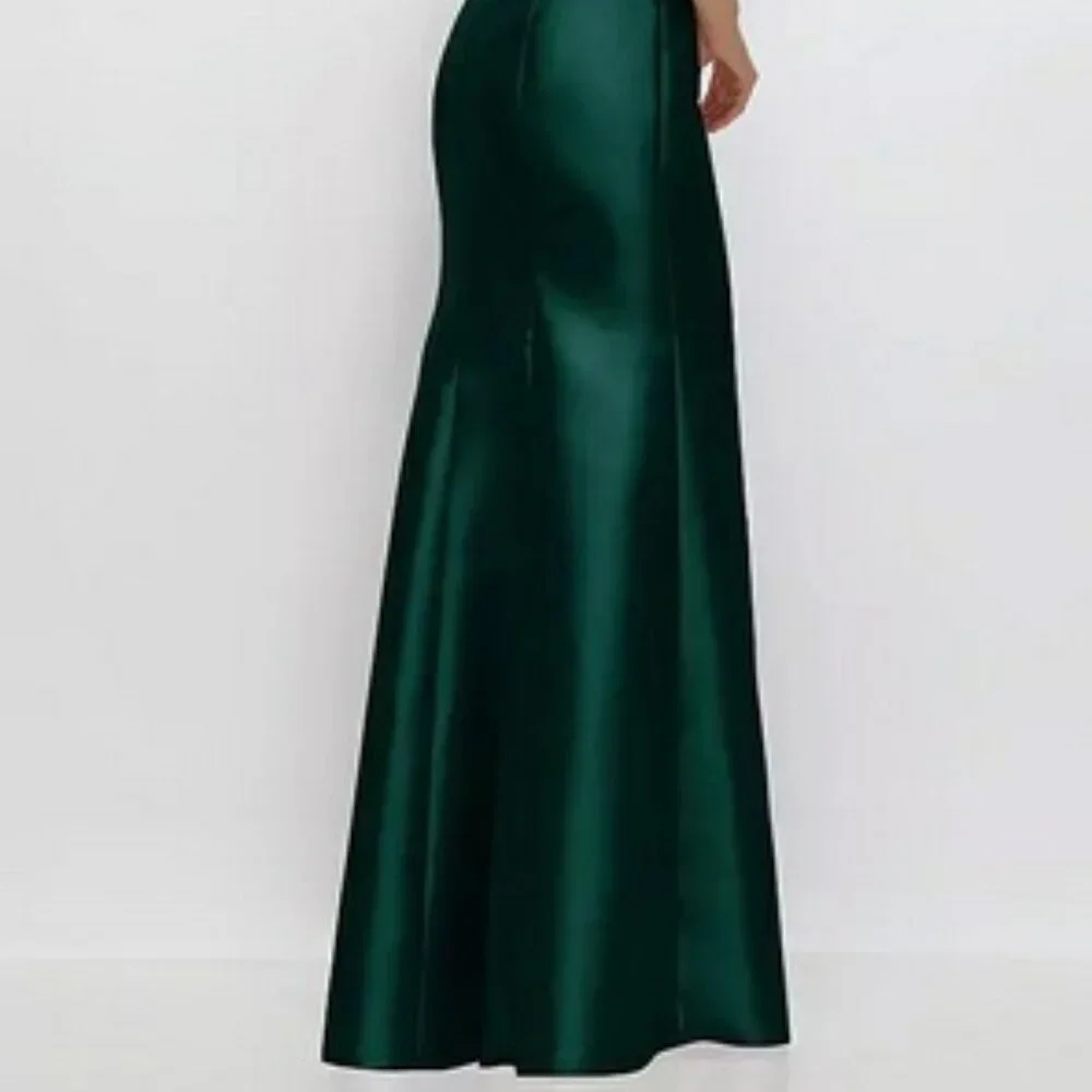 Alfred Sung Evergreen Strapless Satin Trumpet Gown D870 - Picture 4 of 6